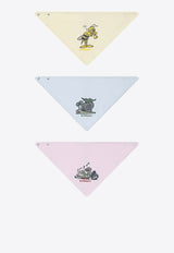 Burberry Kids Babies Graphic Print Bibs Gift Set - Set of 3 Multicolor 8104529120574/Q_BURBE-A4151