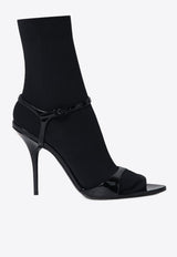 Balenciaga Avenue Sock 110 Patent Leather Sandals Black 810517W12H2/Q_BALEN-1010