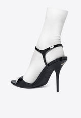 Balenciaga Avenue Sock 110 Patent Leather Sandals Black 810517W12H4/Q_BALEN-1090
