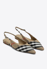 Burberry Birdie Vintage Check Slingback Flats Beige 8106155165975/Q_BURBE-B9368