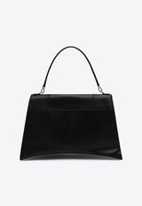 Balenciaga Large Hourglass Soft Leather Tote Bag Black 8107322ABF9/Q_BALEN-1000