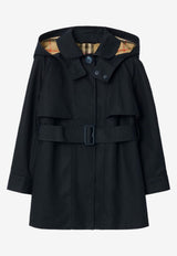 Burberry Kids Girls Single-Breasted Trench Coat Blue 8109346156631/R_BURBE-B8746