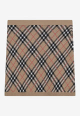 Burberry Wool Checked Mini Skirt Beige 8110604168187/R_BURBE-C1309