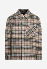 Burberry Checked Wool Shirt Beige 8110913167106/R_BURBE-B1001