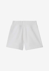 Burberry Kids Girls Check-Trimmed Shorts White 8111904148165/S_BURBE-A1464