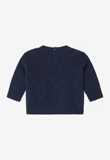 Burberry Kids Babies Big Ben Intarsia Knit Sweater Gray 8112586167567_BURBE-C1172