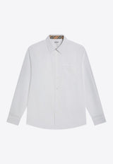 Burberry Logo Embroidered Buttoned Shirt White 8113135136633/R_BURBE-A1464