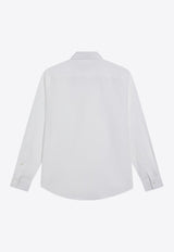 Burberry Logo Embroidered Buttoned Shirt White 8113135136633/R_BURBE-A1464