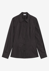 Burberry Buttoned Long-Sleeved Shirt Brown 8113598158871/R_BURBE-B8757