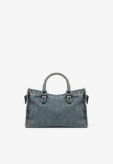 Balenciaga Le City Denim Tote Bag Blue 8114422AB1S/R_BALEN-4727