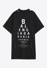 Balenciaga Optical Logo Oversized T-shirt Black 811688TRVU6/Q_BALEN-9034