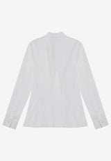 Burberry Buttoned Poplin Shirt White 8117134158871/R_BURBE-A1462