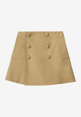 Burberry Kids Girls Mini Wrap Skirt Beige 8117160170894/S_BURBE-B9719