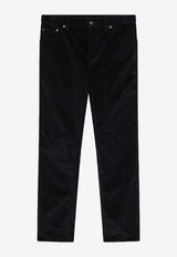 Burberry Straight-Leg Corduroy Pants Blue 8117360170891/R_BURBE-A9852