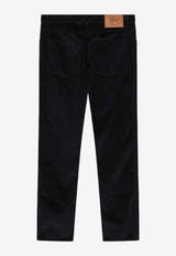 Burberry Straight-Leg Corduroy Pants Blue 8117360170891/R_BURBE-A9852