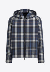 Burberry Reversible Checked Zip-Up Jacket Blue 8118012170863/S_BURBE-C4008