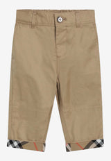 Burberry Kids Boys Pants with Check-Motif Beige 8121240170894/S_BURBE-B9719