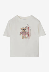 Burberry Kids Girls Surfing Teddy Bear T-shirt White 8121278153156/S_BURBE-A2014