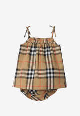Burberry Kids Baby Girls Checked Dress with Bloomers Beige 8122490171444/S_BURBE-B9368