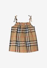 Burberry Kids Baby Girls Checked Dress with Bloomers Beige 8122490171444/S_BURBE-B9368