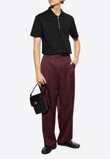 تي شيرت بولو بسحّاب مع شعار ميدوسا بيغي