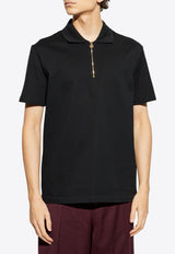 تي شيرت بولو بسحّاب مع شعار ميدوسا بيغي