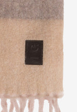 Colorblocked Wool Fringed Scarf