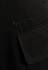 Logo Embroidered Cargo Pants