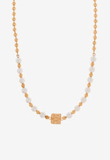 4G Pearl Embellished Necklace