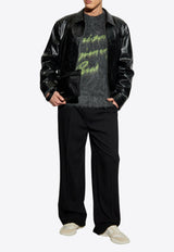 Logo-Inlay Mohair Crewneck Sweater