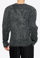 Logo-Inlay Mohair Crewneck Sweater