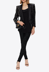 Sequined Blazer with Padded Shoulders
