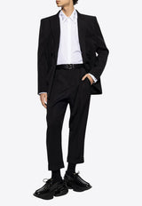 Balmain Cotton shirt with embroidered logo White EH1HS409 CF43-0FA