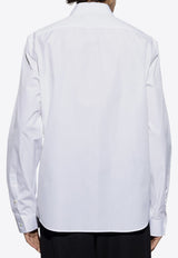 Balmain Cotton shirt with embroidered logo White EH1HS409 CF43-0FA