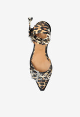 50 Leopard Print Buckled Pumps