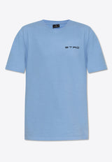 Etro Floral Print Crewneck T-shirt Light Blue WRMA0005-AK791 B1932
