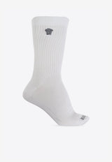 Versace Medusa Ribbed Socks White 1008835 1A13105-2W020