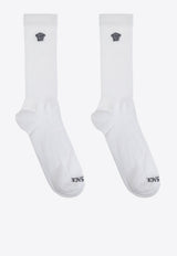 Versace Medusa Ribbed Socks White 1008835 1A13105-2W020