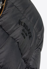 Versace Barocco Jacquard Zip-Up Puffer Jacket Black 1013537 1A13711-1B000