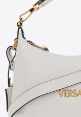 Versace Tag Leather Hobo Bag White 1018302 1A13171-1W56V