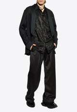 Versace Barocco Jacquard Silk-Blend Shirt Black 1017398 1A10070-1B000