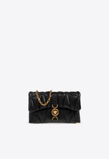 Versace Mini Kleio Quilted Leather Crossbody Bag Black 1017740 1A12975-1B00V