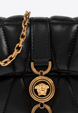 Versace Mini Kleio Quilted Leather Crossbody Bag Black 1017740 1A12975-1B00V
