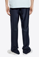 Versace Wool Straight-Leg Tailored Pants Navy 1018896 1A08858-1UL40