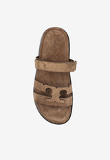 Tory Burch Ines Suede Sport Slides Brown 163481 0-219