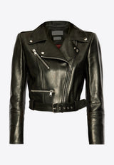Cropped Leather Jacket