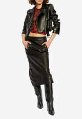 Cropped Leather Jacket