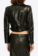 Cropped Leather Jacket