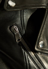 Cropped Leather Jacket