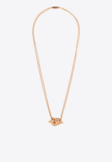 Ferragamo Double Gancini Pendant Chain Necklace Metallic 760771 NKL FLUIDZIR 780493-ORO ROSA ROSA